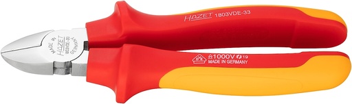 [1803VDE-33] Diagonal cutter with protective insulation (VDE), 180 mm (1803VDE-33, HAZET)
