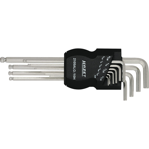 [2105ALG/10H] Offset screwdriver set - Inside hexagon profile, imperial (2105ALG/10H, HAZET)