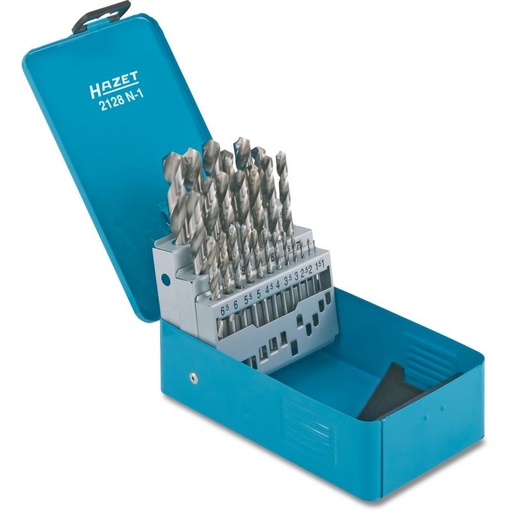 [2128N-1] Twist drill bits in case, ⌀ 1-13 mm (2128N-1, HAZET)