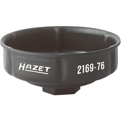 [2169-76] Eļļas filtra atslēga - 1/2 collas (12.5 mm) kvadrāts, dobs (2169-76, HAZET)