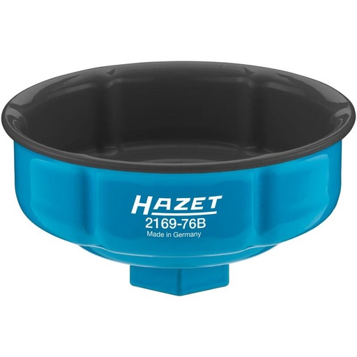 [2169-76B] Eļļas filtra atslēga - 1/2 collas (12.5 mm) kvadrāts, dobs (2169-76B, HAZET)