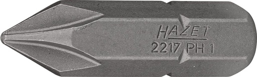 [2217-PH1] Screwdriver bit, Phillips PH1, 5/16″ (8 mm) hex (2217-PH1, HAZET)