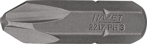 [2217-PH3] Screwdriver bit, Phillips PH3, 5/16″ (8 mm) hex (2217-PH3, HAZET)