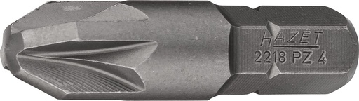 [2218-PZ4] Atsuktuvo antgalis, kryžminis Pozidriv PZ4, 5/16″ (8 mm) šešiabriaunis (2218-PZ4, HAZET)