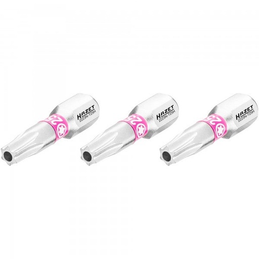 [2223N-T25H/3] Skrūvgrieža uzgalis, Torx Tamper T25 (drošības), 1/4″ (6,3 mm) sešstūra (2223N-T25H/3, HAZET)