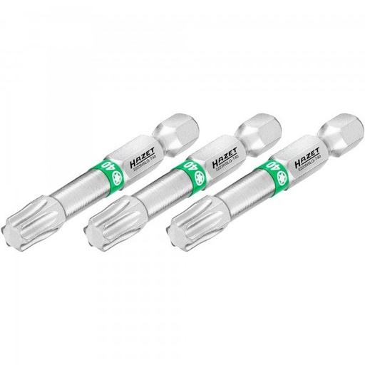 [2223NSLG-T40/3] Atsuktuvo antgalis, žvaigždinis Torx T40, 1/4″ (6,3 mm) šešiabriaunis (2223NSLG-T40/3, HAZET)