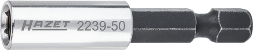 [2239-50] Adapteris 1/4″ (6,3 mm) sešstūris (pilns) → 1/4″ (6,3 mm) sešstūris (dobjš), 50 mm (2239-50, HAZET)