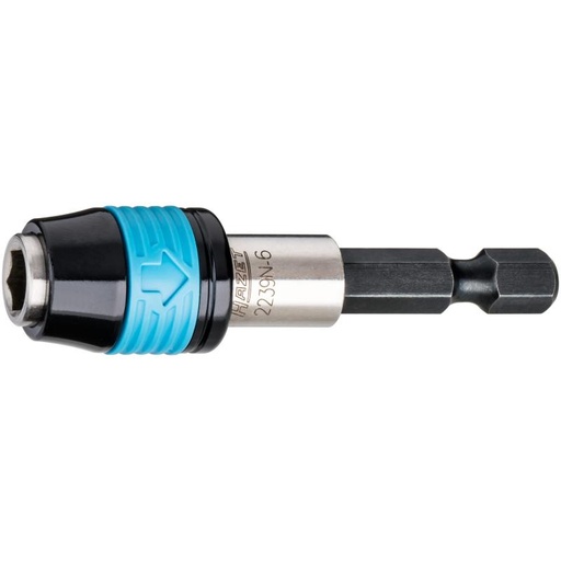 [2239N-6] Adapteris 1/4″ (6,3 mm) šešiabriaunis (pilnas) → 1/4″ (6,3 mm) šešiabriaunis (tuščiaviduris), 60 mm (2239N-6, HAZET)