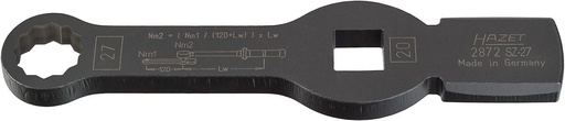 [2872SZ-27] Smūginis (kalamas) žvaigždinis (12 kampų) veržliaraktis 27 mm, 3/4″ pavara (2872SZ-27, HAZET)