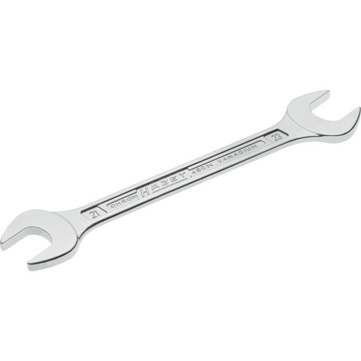 [450N-21X23] Double open-end wrench, outside hexagon profile, 21 × 23 mm (450N-21X23, HAZET)
