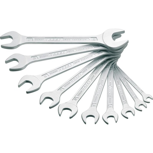 [450N/10] Divpusējo uzgriežņatslēgu komplekts, ārējais sešstūra profils, 10 gab. (6×7 – 27×32 mm) (450N/10, HAZET)
