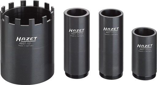 [4937-101/4] Commercial vehicle pin wrench set, 3/4" (20 mm) square, 4 pcs (4937-101/4, HAZET)