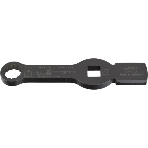 [4937-19] Trieciena (sitamā) 12 punktu gredzenatslēga 19 mm, 3/4″ piedziņa (4937-19, HAZET)