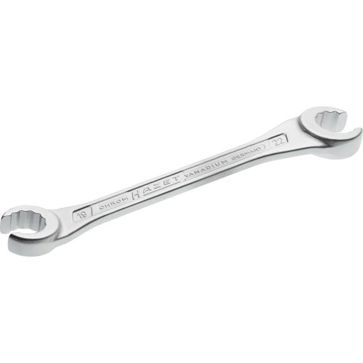 [612-19X22] Open double box-end wrench, outside 12-point profile, 19 × 22 mm (612-19X22, HAZET)