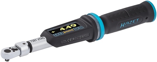 [7281-5STAC] Elektroniskā dinamometriskā (griezes momenta) atslēga ar leņķa mērītāju, 2,5–25 Nm (7281-5STAC, HAZET)