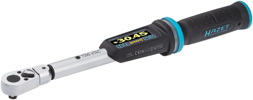 [7290-2STACCAL] Elektroniskā dinamometriskā (griezes momenta) atslēga ar leņķa mērītāju, 5–60 Nm ar kalibrēšanas sertifikātu (7290-2STACCAL, HAZET)