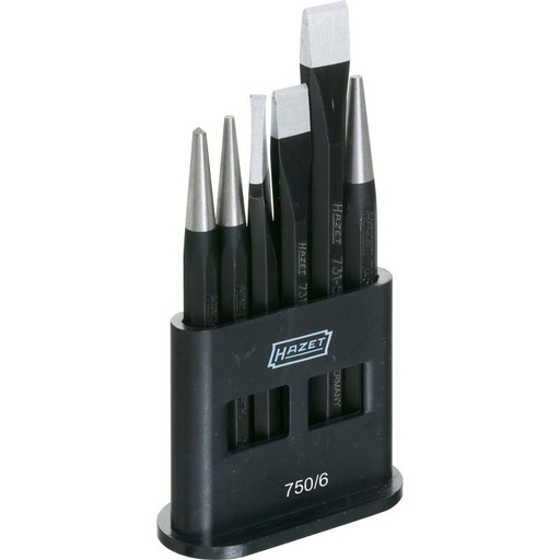[750/6] Chisel, drift punch and centre punch set, 6 pcs (750/6, HAZET)