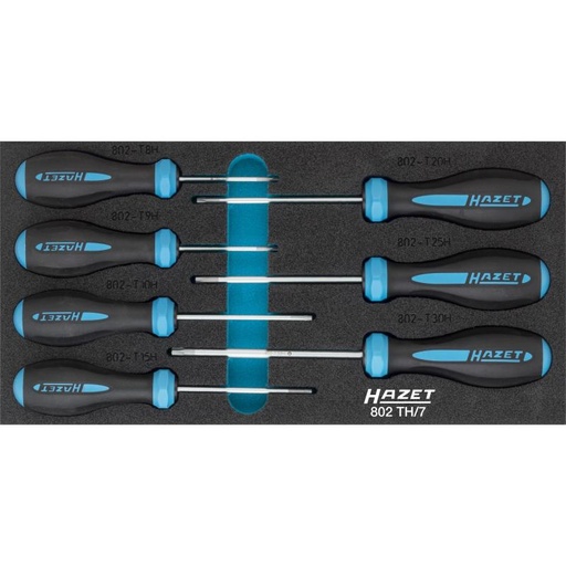 [802TH/7] HEXAnamic® atsuktuvų rinkinys – apsaugotas TORX® profilis (802TH/7, HAZET)