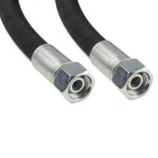[PKP208RMx2920B] Hydraulic hose 2.90 m with fittings for connecting two-post lift columns (PKP208RMx2920B, HANSA FLEX)