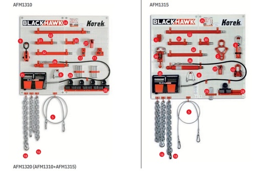 [AFM1320] Korek pull set - 2 hydraulic units (AFM1320, BLACKHAWK)