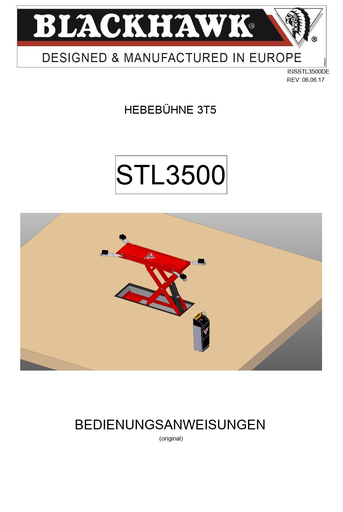 [INSSTL3500DE] Instrukcija STL3500 - DE (INSSTL3500DE, BLACKHAWK)