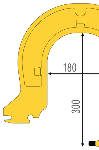[WEL14003] Svirtis C tipo (CA3), L=300 mm su elektrodu (WEL14003, BLACKHAWK)