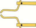 [WEL17005] Straight arms L=120 mm with curved electrodes WEL17000, 2 pcs (WEL17005, BLACKHAWK)