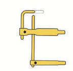 [WEL17010] Straight L-shaped arm 500 mm with electrodes WEL1700 (WEL17010, BLACKHAWK)