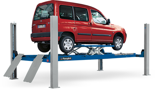 [RAV.4406L.194749] Four-post lift 4 t, RAV.4406L, post width 3000 mm, runways 650×5100 mm (RAV.4406L.194749, RAVAGLIOLI)