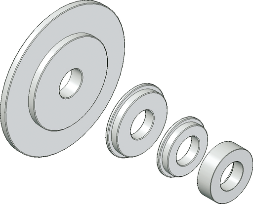 [GAR220] Set of 3 Renault Trafic Master centering bush, RAVAGLIOLI (GAR220)