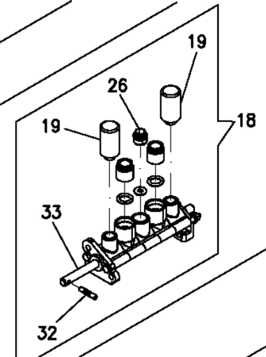 [730091710] Bead breaker pedal valve block for G840 ELS.22 tyre changer, Ravaglioli (730091710, RAV)