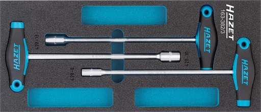 [163-382/3] Nut driver set with T-handle, 3 pcs (8, 10, 13 mm) (163-382/3, HAZET)