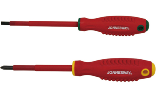 [DV14S6150] Izoliuoti atsuktuvai 1000V, dydis: 5,5, geležtė: 125 mm, rankena: 90 mm, ilgis: 240 mm (DV14S6150, JONNESWAY)