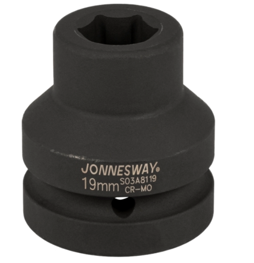 [S03A8119] 1"DR. 6PT IMPACT SOCKET SIZE: 19MM (S03A8119, JONNESWAY)