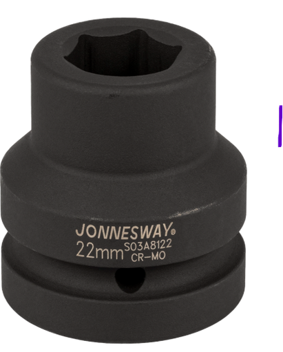 [S03A8122] 1"DR. 6PT IMPACT SOCKET SIZE: 22MM (S03A8122, JONNESWAY)