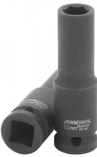 [S03AD4112] 1/2"DR 6PT FLANK DEEP IMPACT SOCKET, SIZE: 12MM (S03AD4112, JONNESWAY)