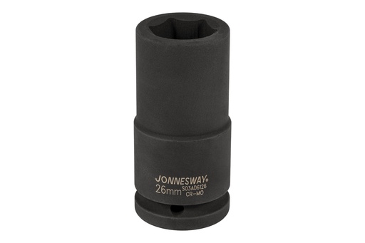 [S03AD6126] 3/4"DR 6PT FLANK DEEP IMPACT SOCKET, SIZE: 26MM (S03AD6126, JONNESWAY)