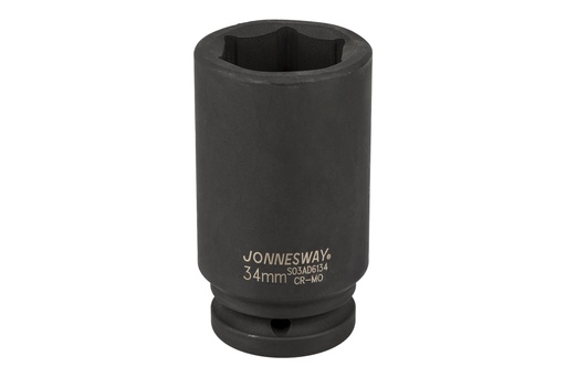 [S03AD6134] Gara trieciena muciņa 3/4" 6-stūru 34 mm (S03AD6134, JONNESWAY)