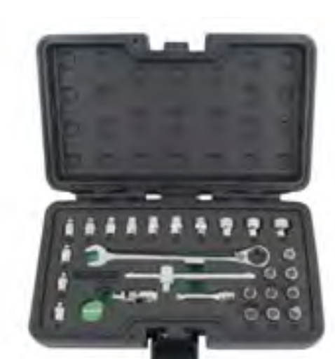 [S03H2327S] 27PCS 1/4" DR. MINI GO-THROUGH SOCKET SET (S03H2327S, JONNESWAY)