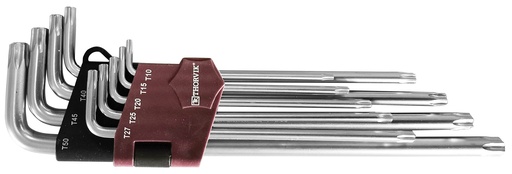 [TKL9S] 9 pcs EXTRA LONG ARM TORX KEY SET T10, T15, T20, T25, T27, T30, T40, T45, T50 (TKL9S)