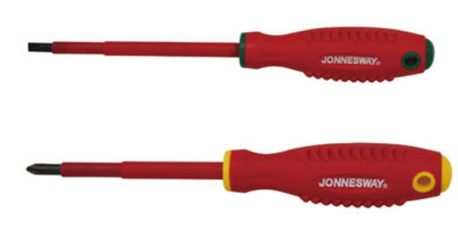 [DV14P180] 1000V INSULATED SCREWDRIVERS GS & VDE APPROVAL (PH1x80MM) (DV14P180, JONNESWAY)