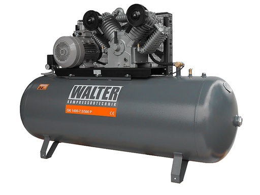 [GK 1400-7,5/500 P] Stūmoklinis kompresorius 1400 l/min 7,5kW 500L Walter (GK 1400-7,5/500 P)