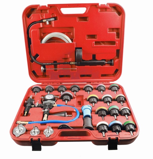 [818029] Cooling system pressure (leak) test tool set, 28 pcs (818029, SONIC)