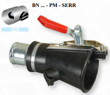 [BN-100/200-PMSER] Antgalis 100 mm žarnai su sklende (BN-100/200-PMSER, CORAL)