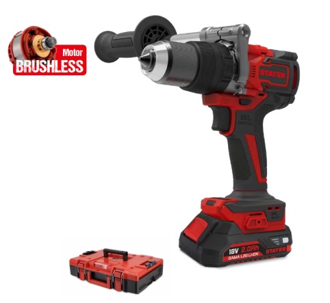 [1.3266] Akumuliatorinis smūginis suktuvas/gręžtuvas 18V PBL 150 P (2×6.0Ah) (1.3266, STAYER)