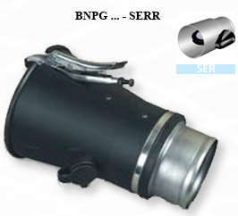 [BNPG-200/200-SER] Guminis žarnos antgalis su sklende 200 mm (BNPG-200/200-SER, CORAL)