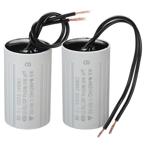 [CBB60] Capacitor for electric motor starting, 6uF, 450V, 50/60Hz (CBB60)
