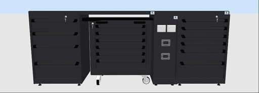 [Worky-1] Work bar No. 1 (workbench set with trolley, 240 cm) (Worky-1, KEEN SPACE)