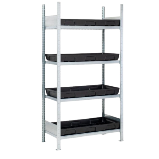 [11943] Hazardous Materials Storage Rack 10/5-PE with PE Spill Containment Trays, CEMO (11943)