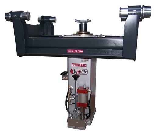 [P-THP 14/1200H] Hydraulic-pneumatic telescopic pit lift, pit edge-mounted, 14.5 t, 1200 mm (P-THP 14/1200H, PITLIFT)